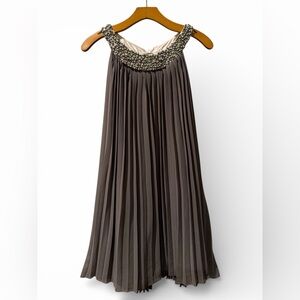 Darling Beaded Gray Mini Dress